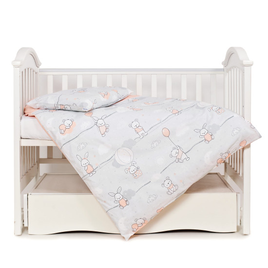 Сменная постель 3 эл Twins Modern 3040-PM-08 Зайчики розовые, розовый