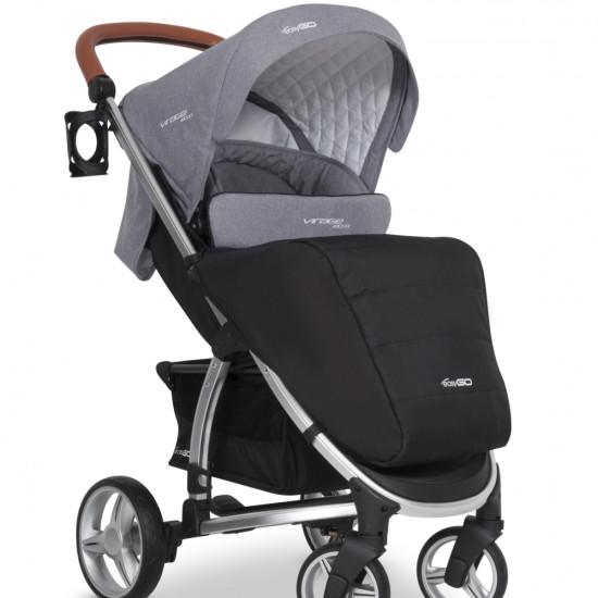 Stroller 2 in 1 Easygo Viirage ECCO 2019 Grey Fox, gray