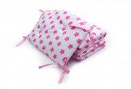 Twins Premium bumper quilted 2027-P-062, pink sprocket, pink