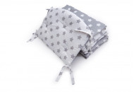 Twins Premium bumper quilted 2027-P-063, gray star, gray
