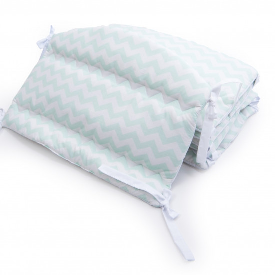 Twins Premium bumper quilted 2027-P-065, mint zigzag, mint