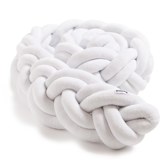Бампер - косичка Twins 3-х прядна двойная 200 см 2020 K3-2-200-01, white, белый
