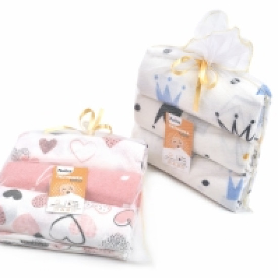 Пеленки Twins фланелевые 110х80 /3 шт/