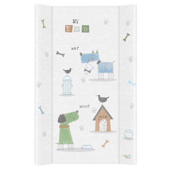 Повивальна дошка Cebababy 50x80 Basic line W-210-073-003, Мій пес голубий/зелений, голубий