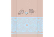 Пеленальная доска Cebababy 50x80 Basic line W-210-046-230, Птички коричневые, бежевый