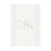 Пеленальная доска Cebababy 50x70 Basic line W-200-004-100, Мишки рыбачат, белый