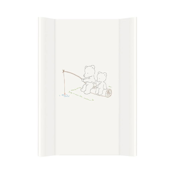 Повивальна дошка Cebababy 50x80 Basic line W-210-004-100, Ведмедики рибалять білий, білий