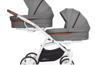 Коляска для двійні EasyGo 2 of Us denim, джинсовий