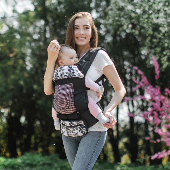 Эрго - рюкзак Love & Carry AIR X LC125, Дейзи, черный