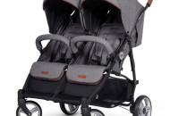 Коляска для двойни EasyGo Domino anthracite, графит