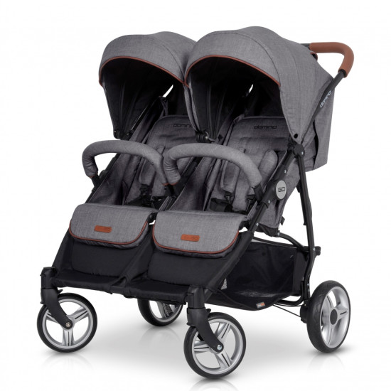 Коляска для двойни EasyGo Domino anthracite, графит