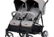Коляска для двойни EasyGo Domino grey fox, серый