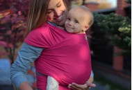 Слинг - шарф Love & Carry LC419, фуксия, розовый