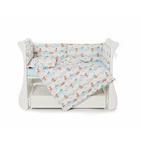 Бампер Twins Comfort line 2054-С-068, Мама и медвежонок, мятный