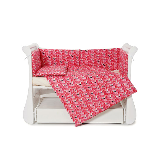 Бампер Twins Comfort line 2054-С-072, Фламинго, розовый