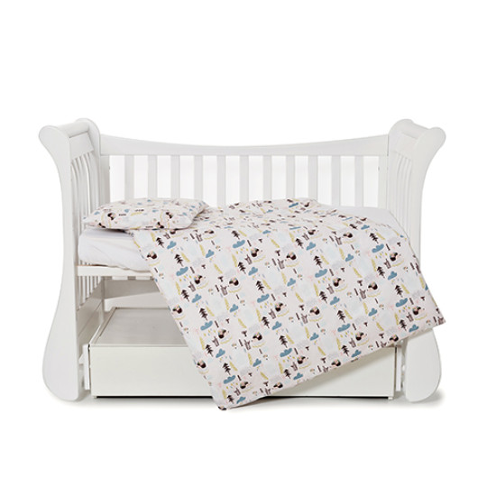 Сменная постель 3 эл Twins Comfort line Ежики бежевый