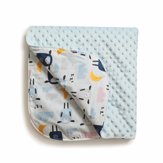 Плед Twins Dolce Minky autumn 80x80 1465-DMK-04 blue, голубой