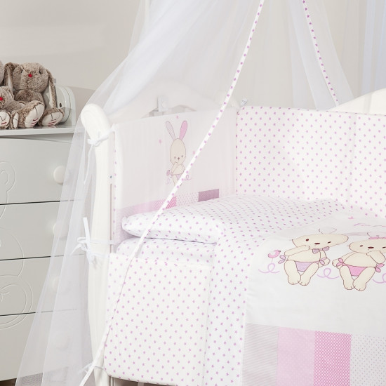 Балдахин Twins Dolce Друзья зайчики 1060-D-002, pink, розовый