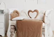 Постельный комплект 6 эл Twins Romantic Heart 4024-R-009-02, caramel, латте