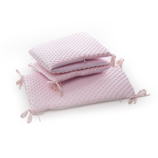 Бампер для девочки в кроватку Twins Premium Minky 2030 TM-08 pink, розовый
