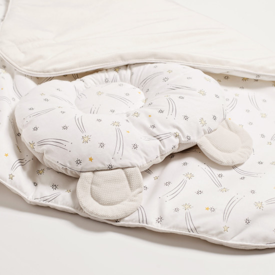 A set of an envelope-file with a Twins Bear 9064-TB-02 ECRU pillow, beige