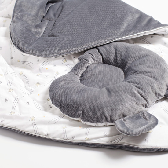 A set of an envelope-file with a pillow Twins Bear 9064-TB-10, GREY, Gray