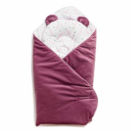 A set of an envelope-file with a Twins Bear 9064-TB-23, Purpur, pink smoke pillow