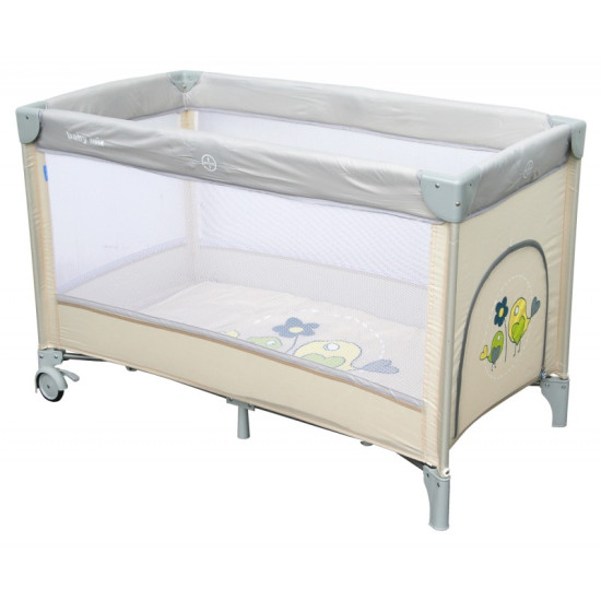 Манеж - ліжко Baby Mix HR-8052 Горобчики HR-8052 Bird, beige, бежевий