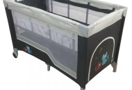 Манеж - ліжко Baby Mix HR-8052-2 (2-х рівневий) HR-8052-2, dark grey, графіт