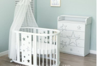 Кроватка Ovalbed 8 в 1 Stars light на полозьях