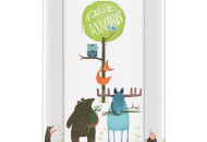 Повивальна дошка Cebababy 50x80 Azteca & Nature W-210-103-100, Animals / Звірята, білий/зелений