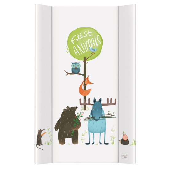 Повивальна дошка Cebababy 50x80 Azteca & Nature W-210-103-100, Animals / Звірята, білий/зелений