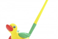 Каталка Утенок с ручкой Polesie