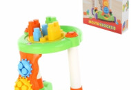 Каталка игровая с коструктором 13 эл зеленая /в коробке/ Polesie