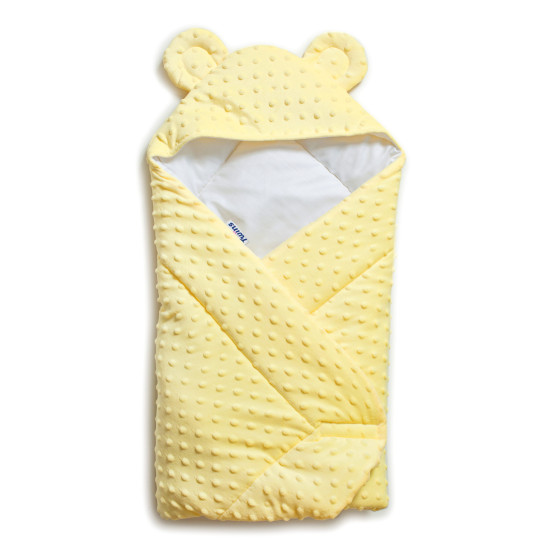Envelope - plaid Twins Minky Ears 80x80 (silicone) yellow