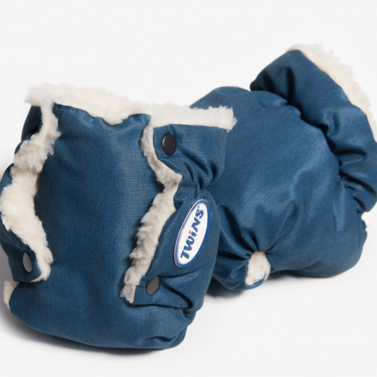 Перчатки Twins меховые 80-190-09, dark blue, синий