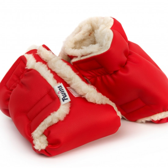 Перчатки Twins меховые 80-190-12, red, красный