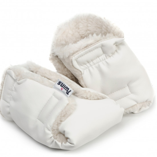 Перчатки Twins эко-кожа 80-191-01, white, белый