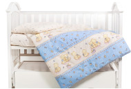 Сменная постель 3 эл Twins Comfort 3051-C-015, Пушистые мишки голубые, голубой