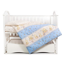 Сменная постель 3 эл Twins Comfort 3051-C-015, Пушистые мишки голубые, голубой