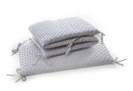 Бампер Twins Premium Minky 2030 TM-10 light grey, светло серый