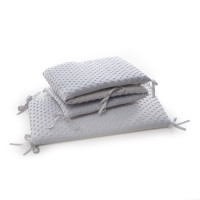 Бампер Twins Premium Minky 2030 TM-10 light grey, светло серый