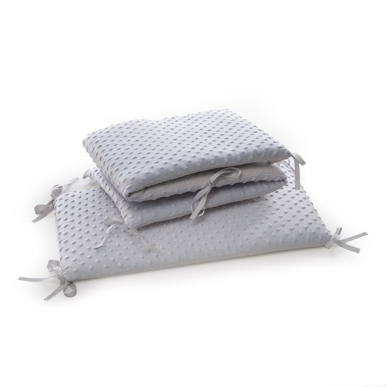 Бампер Twins Premium Minky 2030 TM-10 light grey, светло серый