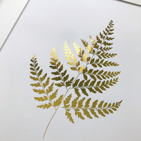 Постер Sabo Golden Fern PS07, white, белый