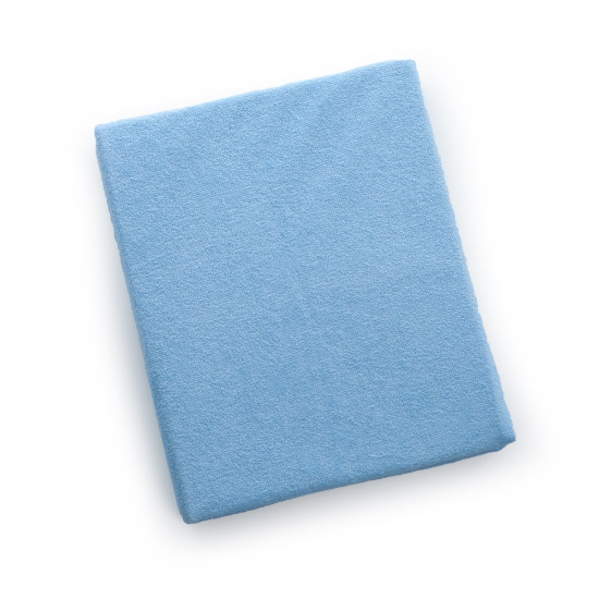 Mattress cover Twins waterproof with elastic band terry 120x60 blue