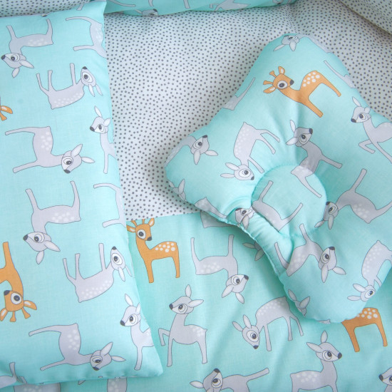 Постільний комплект 8 ел Twins Dolce Лісові мешканці 4063-D-021, Бембі мята, м