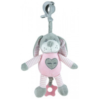 Плюшевая подвеска музыкальная Baby Mix STK-19393D Собачка STK-19393 PD, pink, розовый