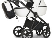 Коляска 2 в 1 Verdi Makan black 01, metalik white, білий