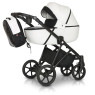 Коляска 2 в 1 Verdi Makan black 01, metalik white, білий
