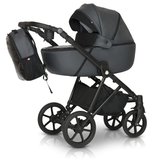 Коляска 2 в 1 Verdi Makan black 02, grey, сірий